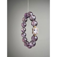 Original Handmade Natural Bolivian Amethyst Bracelet, about 14mm.
