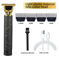 USB Vintage T9 0MM Carving Professional Hair Trimmer Beard For Man Electric Cordless Cutting Machine