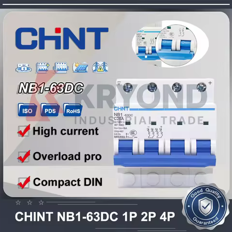CHINT 1P 2P 4P DC250V DC500V DC1000V NB1-63DC Solar Energy Photovoltaic DC Mini Circuit Breaker MCB 