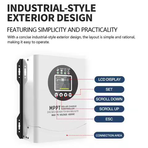 Y&H 60A 120A MPPT Solar Controller 24V 36V 48V 60V 72V 84V 96V Auto PV Max Input 480V Built-in Fan S