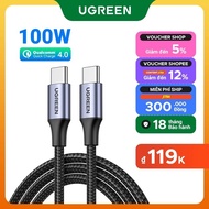 Ugreen Fast Charger 100W 20V 5A Nylon Braided USB C to USB Cable for iPhone 15 / 15 Plus / 15 Pro / 