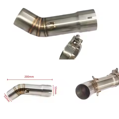 Fz8n Fz800 For Fazer Motorcycle Exhuast Fz8s Yamaha Fz8 Middle Link Pipe Connect 51Mm Motorcycle Esc