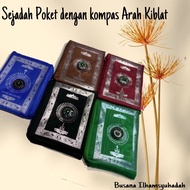 🔥WATERPROOF 🔥 SEJADAH TRAVEL BERKOMPAS ARAH KIBLAT