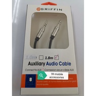 ORIGINAL GRIFFIN AUX CABLE.1.8 METER.AUDIO CABLE SPEAKER. AUDIO CABLE. WAYAR AUX AUDIO WAYAR. AUX 3.5MM AUX