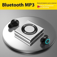MP3 music player with Bluetooth and SD card, mini MP3 player with metallic texture, card insertion, 