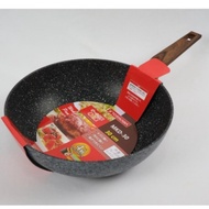 Yoshikawa TEFLON OR Frying PAN 30cm WOK PAN MARBLE MKD-300-01