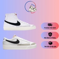 Nike Blazer Mid 77 low Tube Sneakers In Vintage White Black For Men And Women Black And White