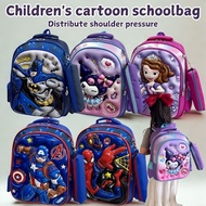 Batman Beg Budak Batman Hard shell Children Kuromi Princess Sekolah Spider Man Student 3D Bag Rendah
