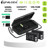 PALO 2-slot LED charger EN-EL9a EN-EL9 battery 2400mAh For Nikon D5000 D3000 D40 D60 D40XCamera
