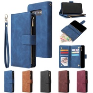 Fashion Card Slot Flip Wallet Samsung Galaxy S8 S9 S10 Plus Case Luxury Business Samsung Note 9 10 Plus Case Shockproof