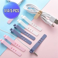1/4/5 Pcs Silicone Charger Cord Winder/ Earphone Clip Charger Organizer/ Silicone Strap Tie Winder P