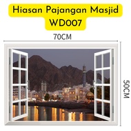 HHS Hiasan Dinding Sticker Masjid / Stiker Dinding Motif Masjid