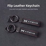 Car Logo Keychain Suede Keyring Pendant Leather Key Chain For Xpeng Xiao Peng MONA M03 L03 P7+ G6 G7