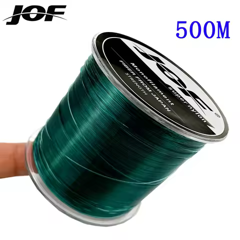 JOF 500m Carp Japan Nylon Fishing Line Super Strong Invisible Monofilament 2~13kg Salt Sinking Line 