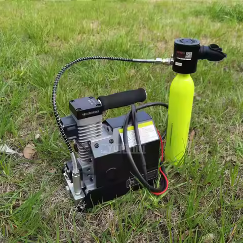 High Voltage 30MPA PCP Air Compressor Portable High Pressure Air Compressor with 12V Power Adapter P