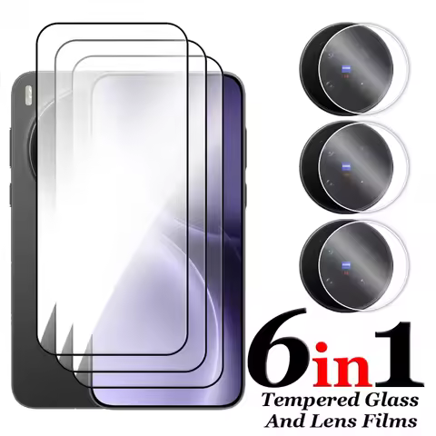 6in1 For Vivo X300 Pro Glass For Vivo X300 Tempered Glass 2.5D Full Cover Screen Protector For Vivo 
