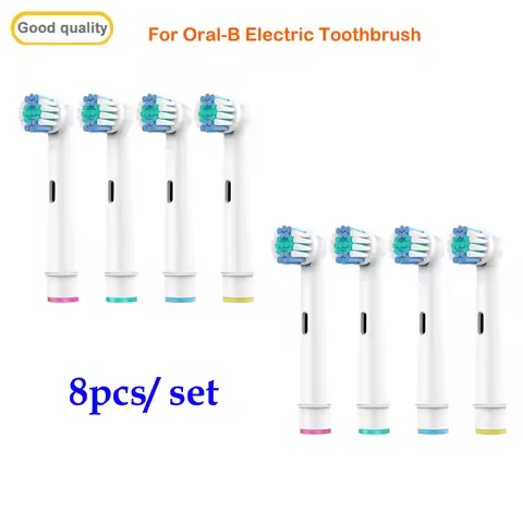 8Pcs Replacement Toothbrush Heads Compatible with Oral-B Braun Professional Electric Toothbrush Head
