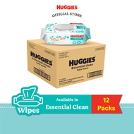 [Bundle of 12] Huggies Baby Wipes Wet Tissue - Essential Clean 80s