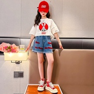 6-8 Years Old Children's Suits/girls effortlessly happy bunny style Sets/trendy Suits/Cute Children'