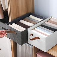Fabric Foldable Storage Box Cationic Washable Clothes Storage Basket Jeans Storage Basket Drawer Sto