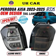 (OEM DESIGN) Perodua Axia 2023-2025 Led Tail Lamp Taillight Light Smoke Albino