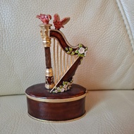 🇫🇷 購自法國 珍藏 中古 琺瑯彩 豎琴小鳥 擺設 handmade 可放 棍仔 France french harp bird enamel ornament prelude salvi ana L