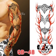 Wholesale full arm tattoo sticker carp flower arm Monkey King skull waterproof tattoo sticker full a