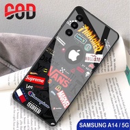 HP [A12] Case Samsung A14 5Ghp Samsung A14 5G Glitter Glass Softcase Samsung A14 5G Phone Case/ Sams