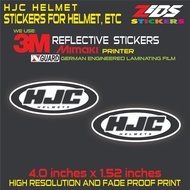 hjc helmet stickers 3M reflective printed laminated sticker for helmet, motorcyle gadgets, etc.