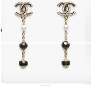 Hot Style Black Gold Enamel Tassel Bead Earrings 975E f55