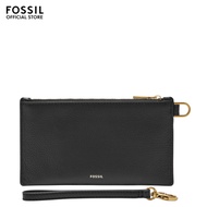 Fossil Women's Wristlet Long wallet ( SLG1575001 ) - Black Leather