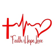 Decals Faith Hope Love Decal Sticker Ebike Window Car Laptop etc