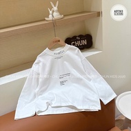 ADT263 - Long-sleeved pullover shirt FOR KIDS numbered from 1-23 with number 4 Clasic and Simpleshir