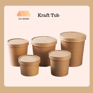 [10 PCS] Kraft Tub 8 oz, 12 oz, 16 oz, 26 oz