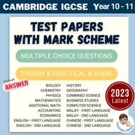 30G Cambridge IGCSE Past Year Paper +Answer| Biology Math Chemistry Business Studies Add Math Physic