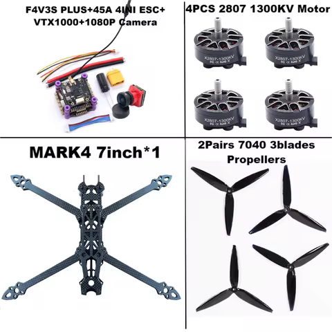 MARK4 V2 7-inch F4V3S/F4V3S PLUS Flight Control 45/60A 4INI ESC rack drone FPV carbon fiber PV Racin