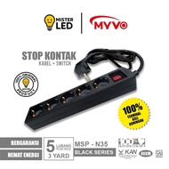 Myvo 5-Pin 3-Yard Socket MSP-N35 Black Genuine Brass