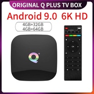 Original Q PLUS Android 9.0 TV BOX 6K resolution 2.4G Wifi H2.65 4K HDR  Android box Media Player IPTV