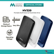 ADATA HV320 USB 3.1 2.5" PORTABLE SLIM EXTERNAL HARD DISK DRIVE HDD WITH SHOCK SENSORS / E2E DATA PR