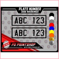 ♀ ◩ Multicab,  Plate Number Side Marking Sticker Decals Durable and High Quality