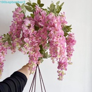 SEPTEMBERB Wisteria Hanging Flowers, Durable 3 Branches Artificial Flower, Fake Vine Simulation Silk Flowers Exquisite Fake Flowers Wall Decor
