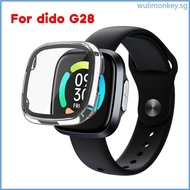 WU Watch Bumper-Protective Case Screen Protector for Dido G28 Dustproof Hard-Shell