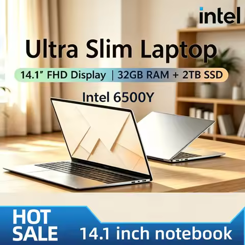 Intel 6500Y 14.1 Inch Ultra Light Laptop 2C4T 1.1 3.4GHz 32GB RAM 2TB PCIe SSD 5000mAh Backlit Finge