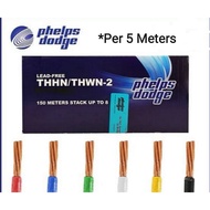 (Per 5 Meters) Phelps Dodge THHN / THWN Wire Stranded PD Electrical Wire
