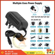 [Ready Stock] AC To DC Power Adapter 12V 1A/12V 2A/ 12V 3A/5V 2A/6V 2A UK Plug Power Supply Transformer Adapter Charger