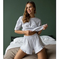 TKTEMU Ladies Pajamas Russian Leopard Print Loungewear Pajamas 3.25