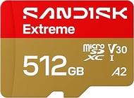 SANDISK 512GB Extreme microSD UHS-I Card - Up to 245MB/s Read Speed and 170MB/s Write Speed, 5.3K Vi