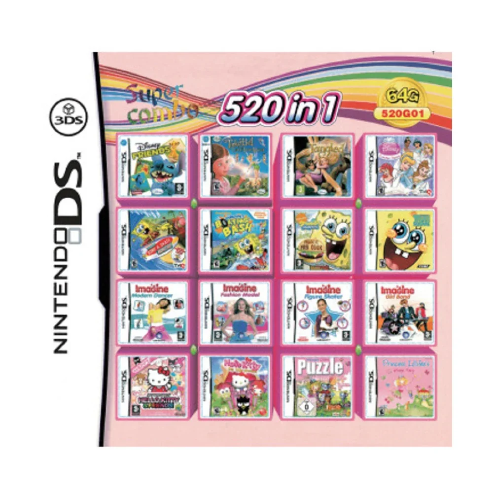 Bandai | 4300 In 1 Compilation DS NDS 3DS 3DS NDSL Game Cartridge Card Video Game Handheld Player