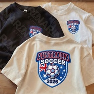 &COD RINASTUDIO 2026 Football Family Kit Australian National Team Pattern Short Sleeve T-Shirt For A