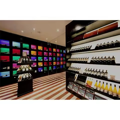 Wine Cabinet Luxury Wine Store Fixture Beer Liquor Store Interior Decoration Wine Rack